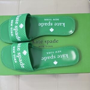 Kate Spade Vibrant Green Slides